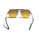 Double Bridge Rimless One-Piece Gradient Lens UV Protection Sunglasses