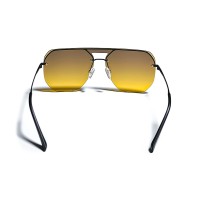 Double Bridge Rimless One-Piece Gradient Lens UV Protection Sunglasses