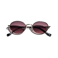 Metal Round Retro Frame Gradient Lens Pilot Sunglasses