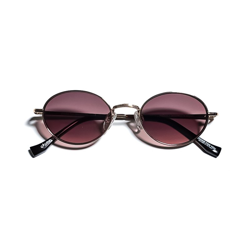 Metal Round Retro Frame Gradient Lens Pilot Sunglasses