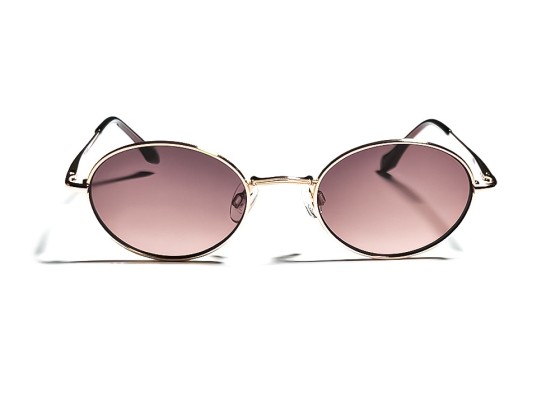 Metal Round Retro Frame Gradient Lens Pilot Sunglasses