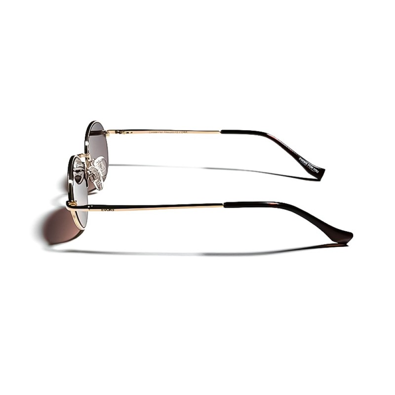Metal Round Retro Frame Gradient Lens Pilot Sunglasses