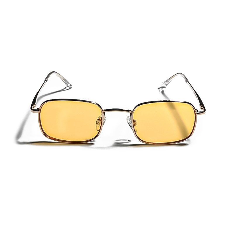 The Retro Narrow Square High Quality Metal Frames Sunglasses