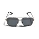 Minimalist Double Bridge Metal Frame Square Unisex Sunglasses