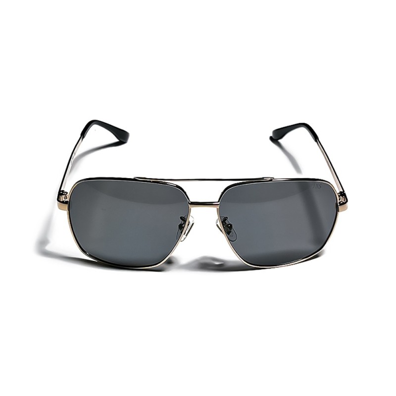Minimalist Double Bridge Metal Frame Square Unisex Sunglasses