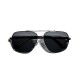 Minimalist Double Bridge Metal Frame Square Unisex Sunglasses