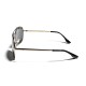 Minimalist Double Bridge Metal Frame Square Unisex Sunglasses