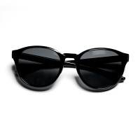 Black Fashion Trendy Style Round Frame Non-Slip Uv400 Protection Customized Sunglasses