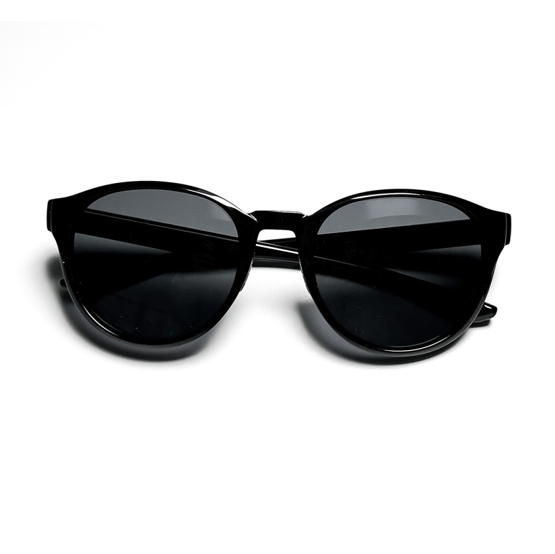 Black Fashion Trendy Style Round Frame Non-Slip Uv400 Protection Customized Sunglasses