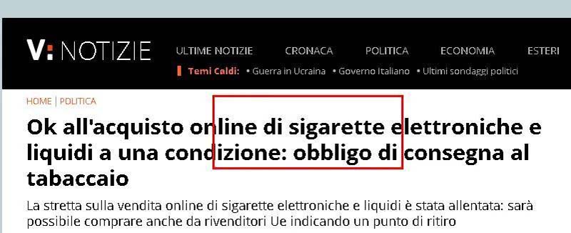 Italy vape e-cigarette regulations
