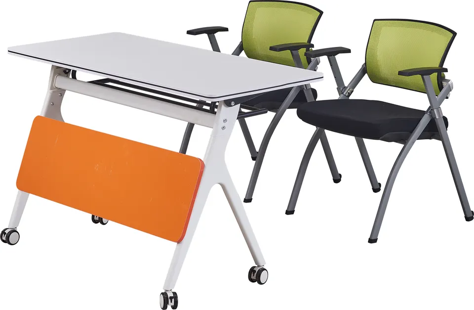High School Folding Mesh Chairs With Writing Board