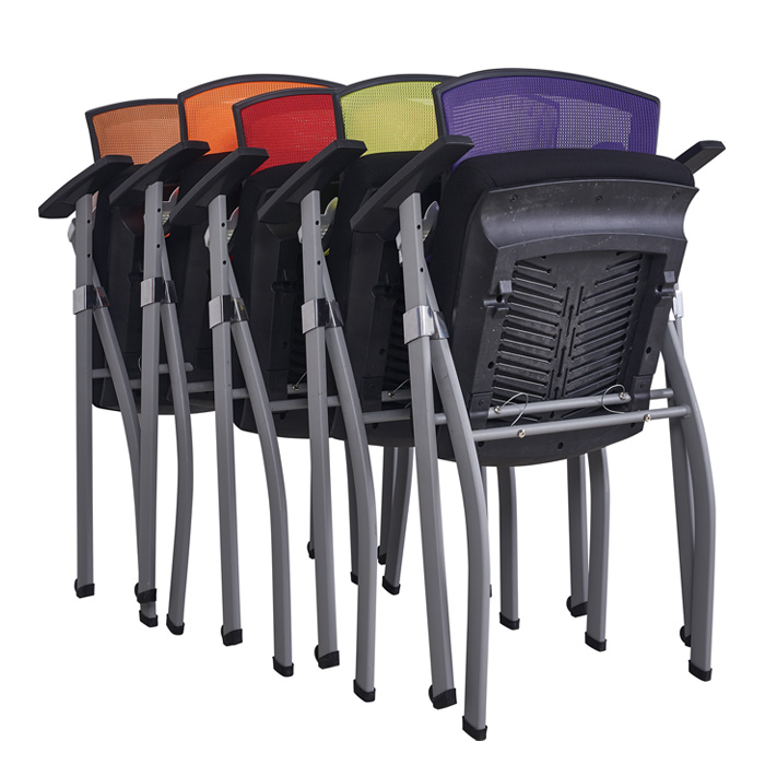 High School Folding Mesh Chairs With Writing Board