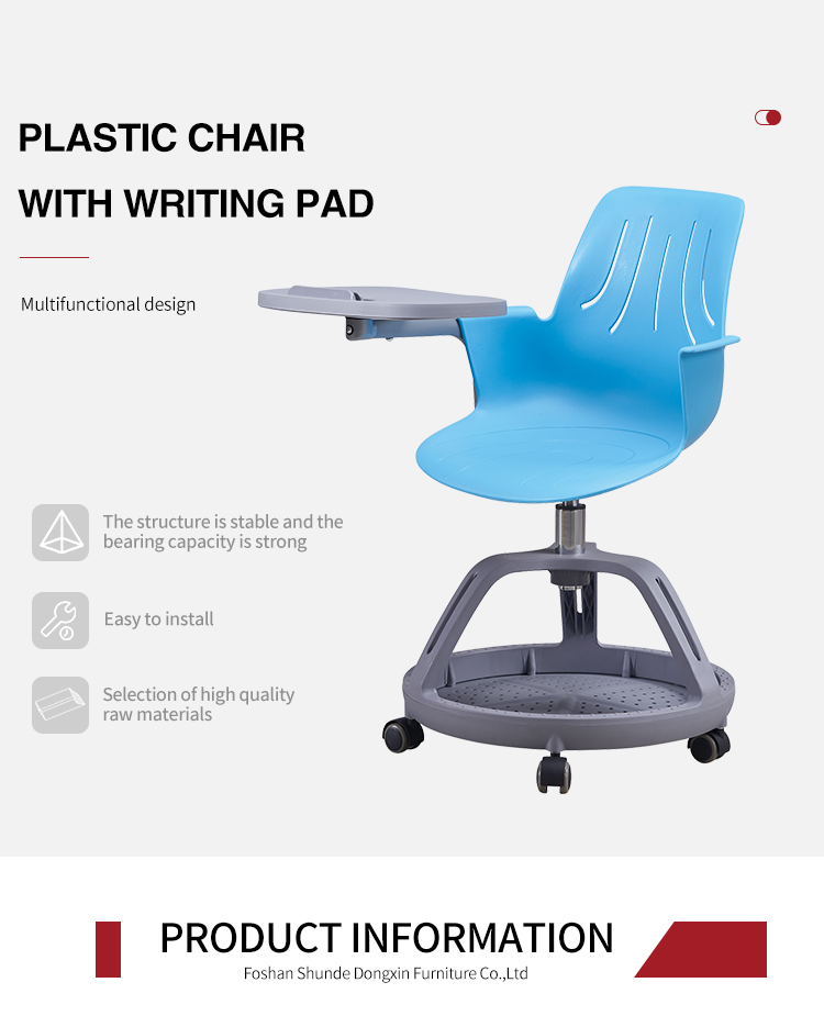 training chairs with writing tablet