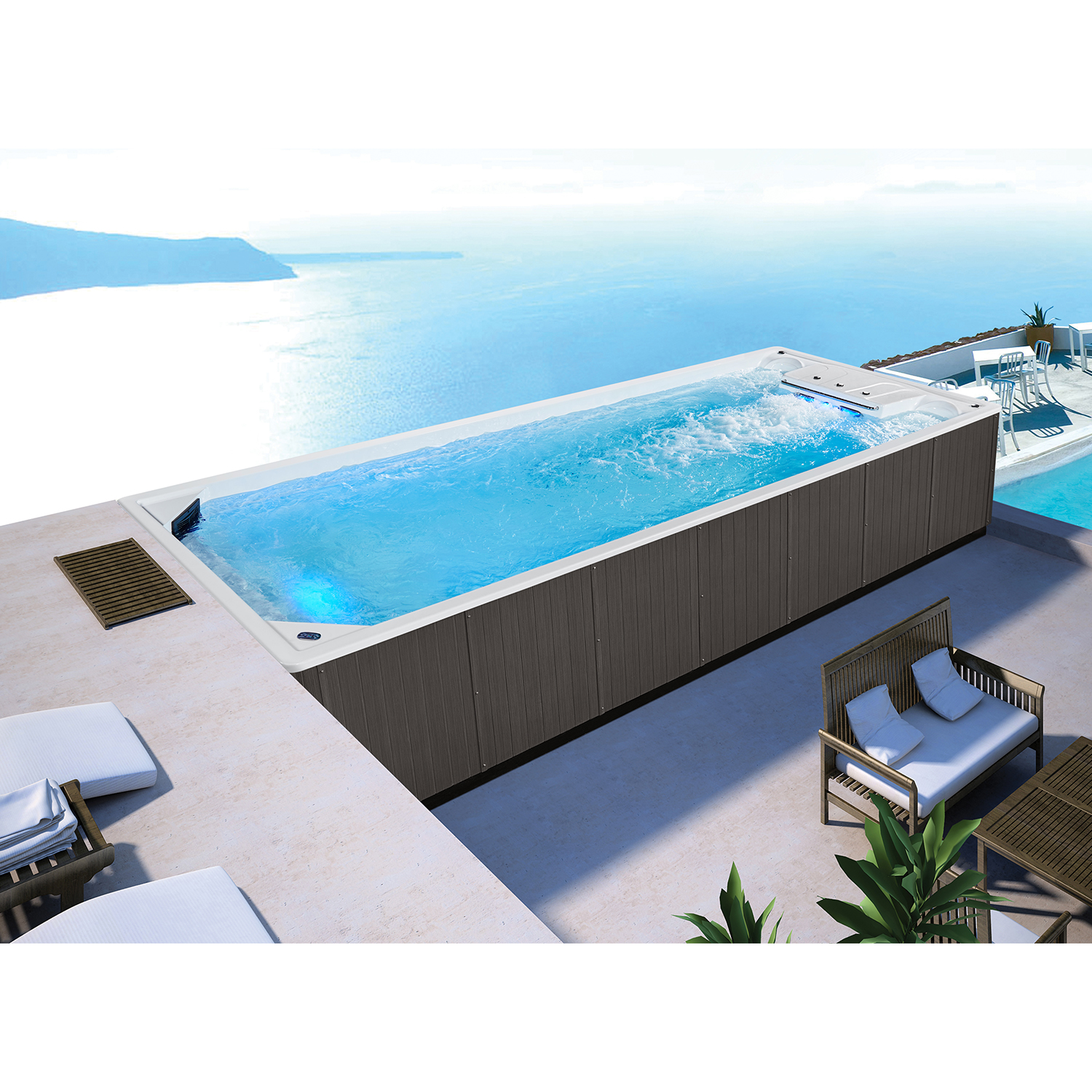 8m swim spa inground pool spa combo WS-PC08U