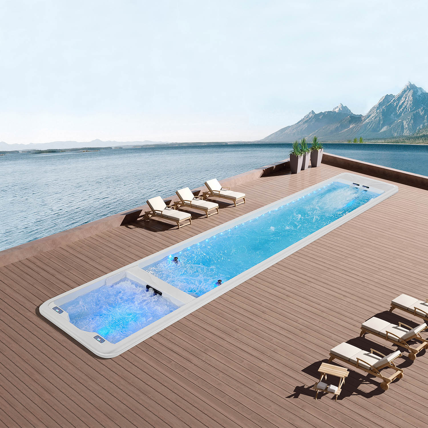 underground swim spa 12m hot tub swimming pool WS-S12