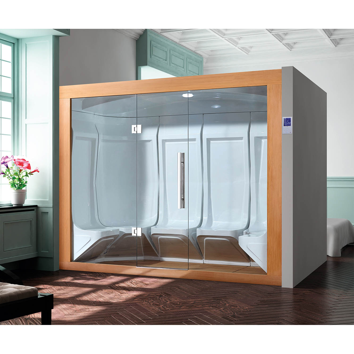 6 person men's steam bath room WS-208ST-(R6)-W