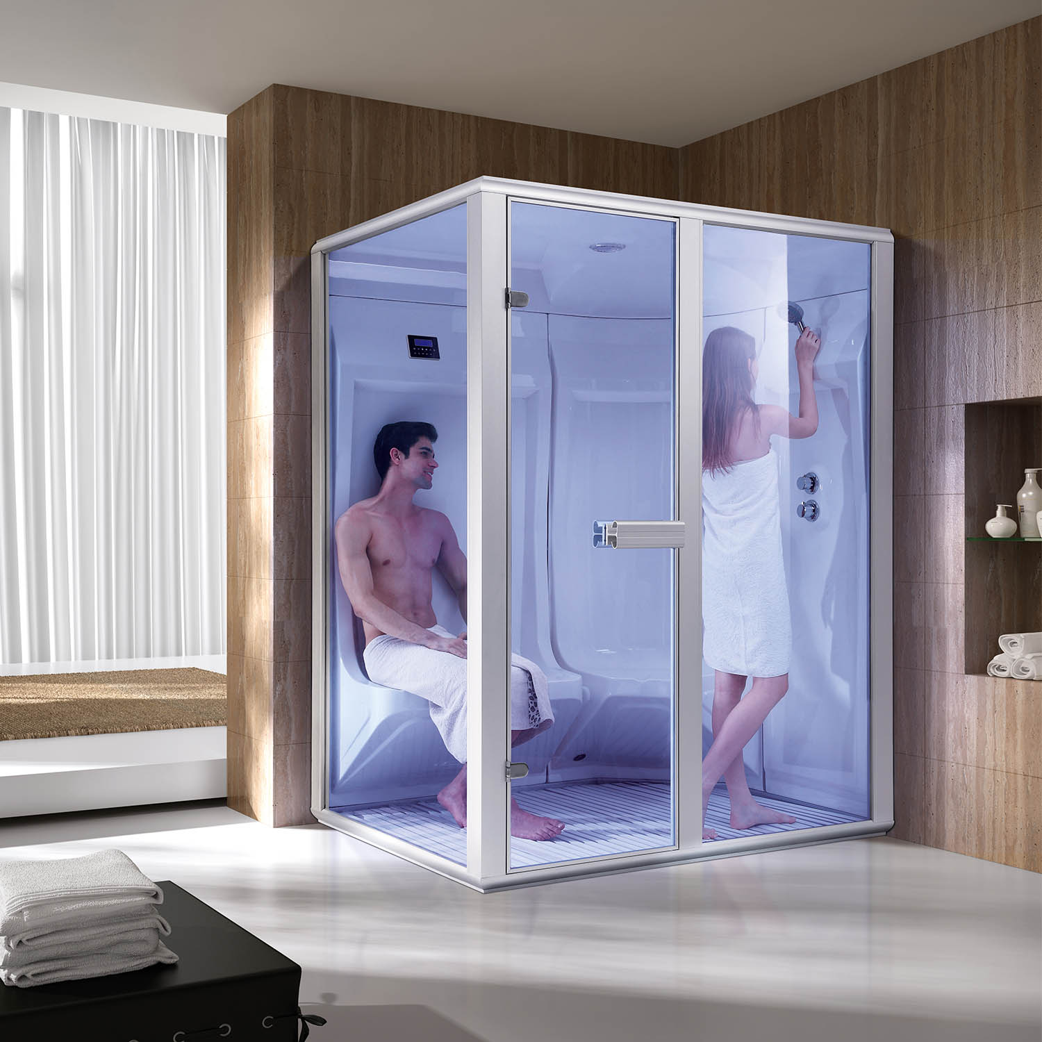 individual 2 person steam room in bathroom WS-203ST