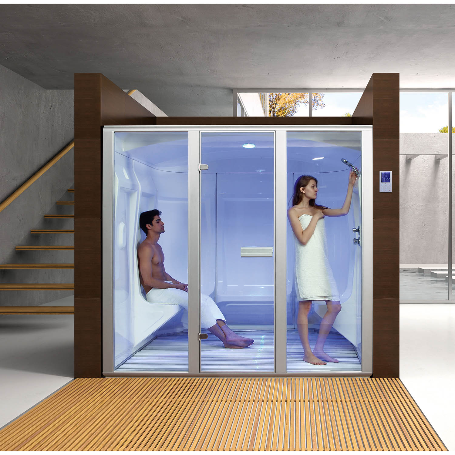 7 person wet steam room in house WS-206ST(R7)