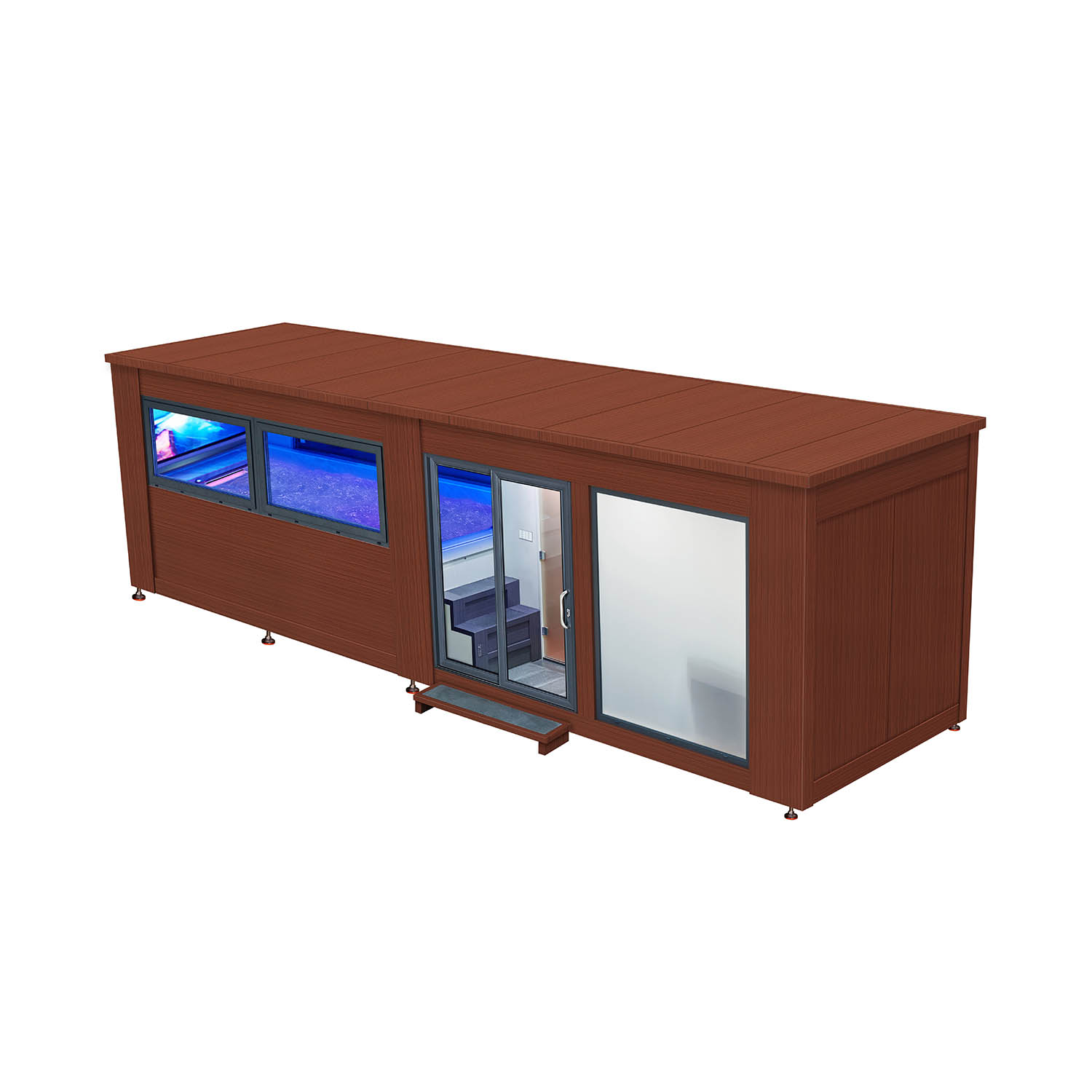 Luxury 40ft shipping container house with swim sauna steam WS-Cube10