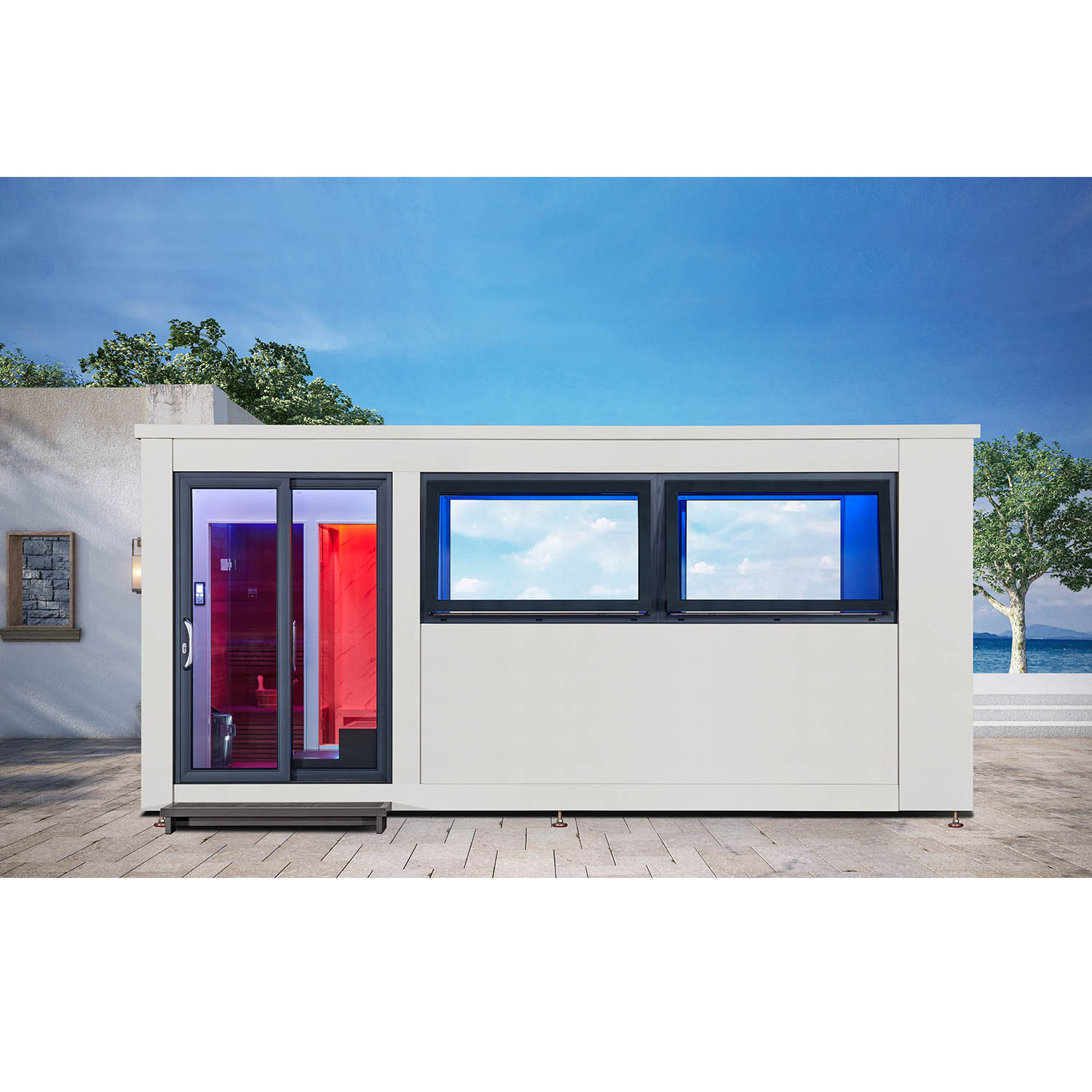 Fast build container house prefab house with swim spa WS-Cube6