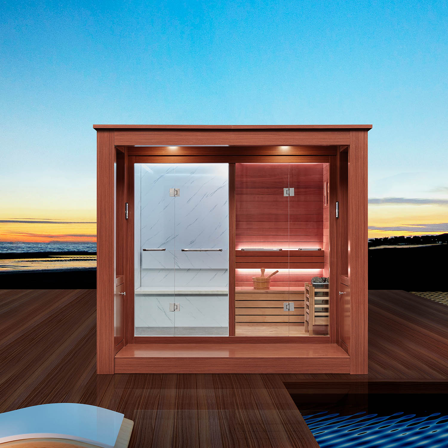 outdoor sauna and steam room in garden WS-2021LT