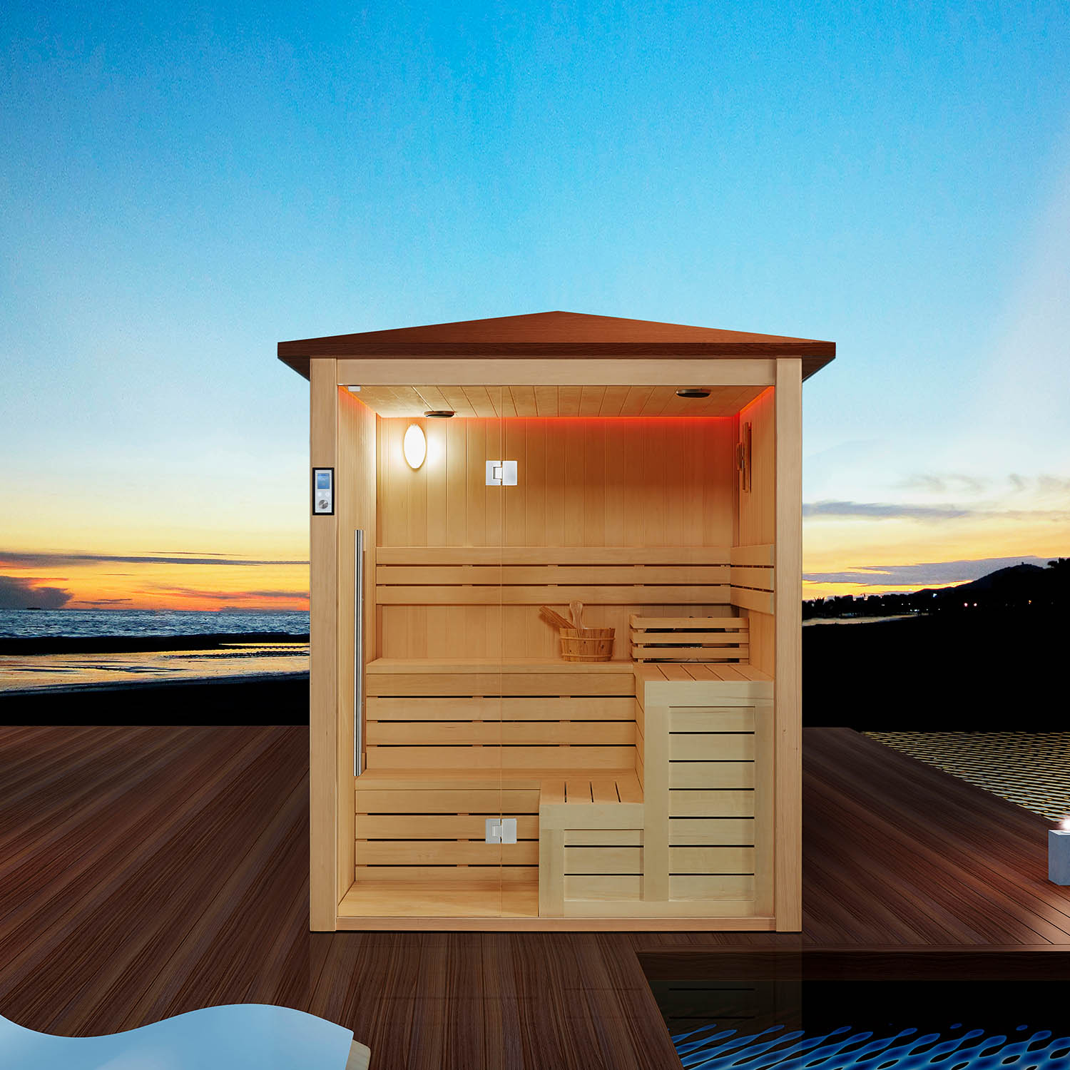 outdoor sauna steam room in garden WS-1817LT