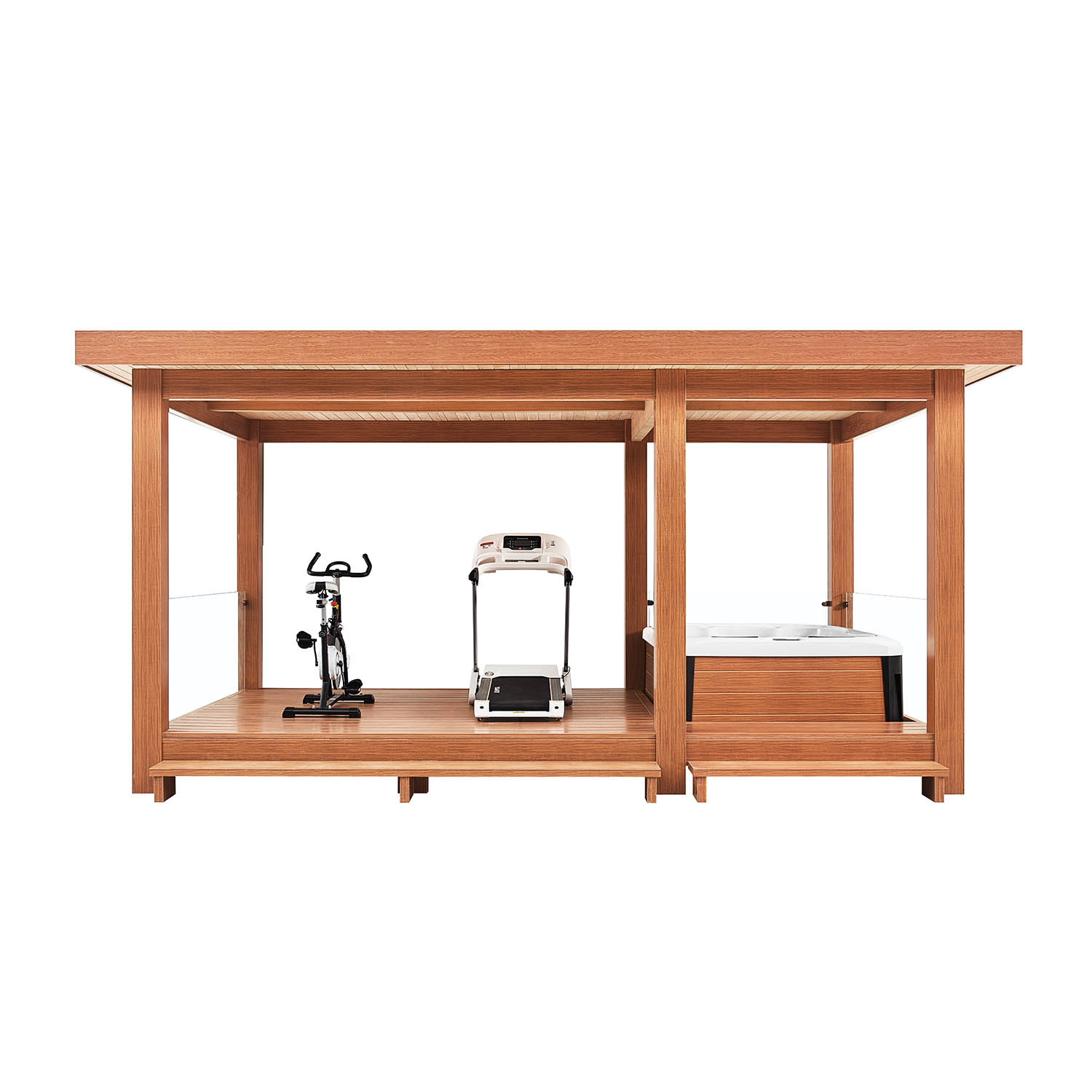wooden gazebo with roof for hot tub WS-LT10