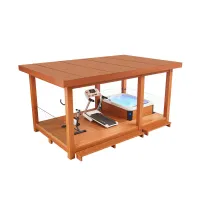 drewniana altanka z zadaszeniem do jacuzzi WS-LT10