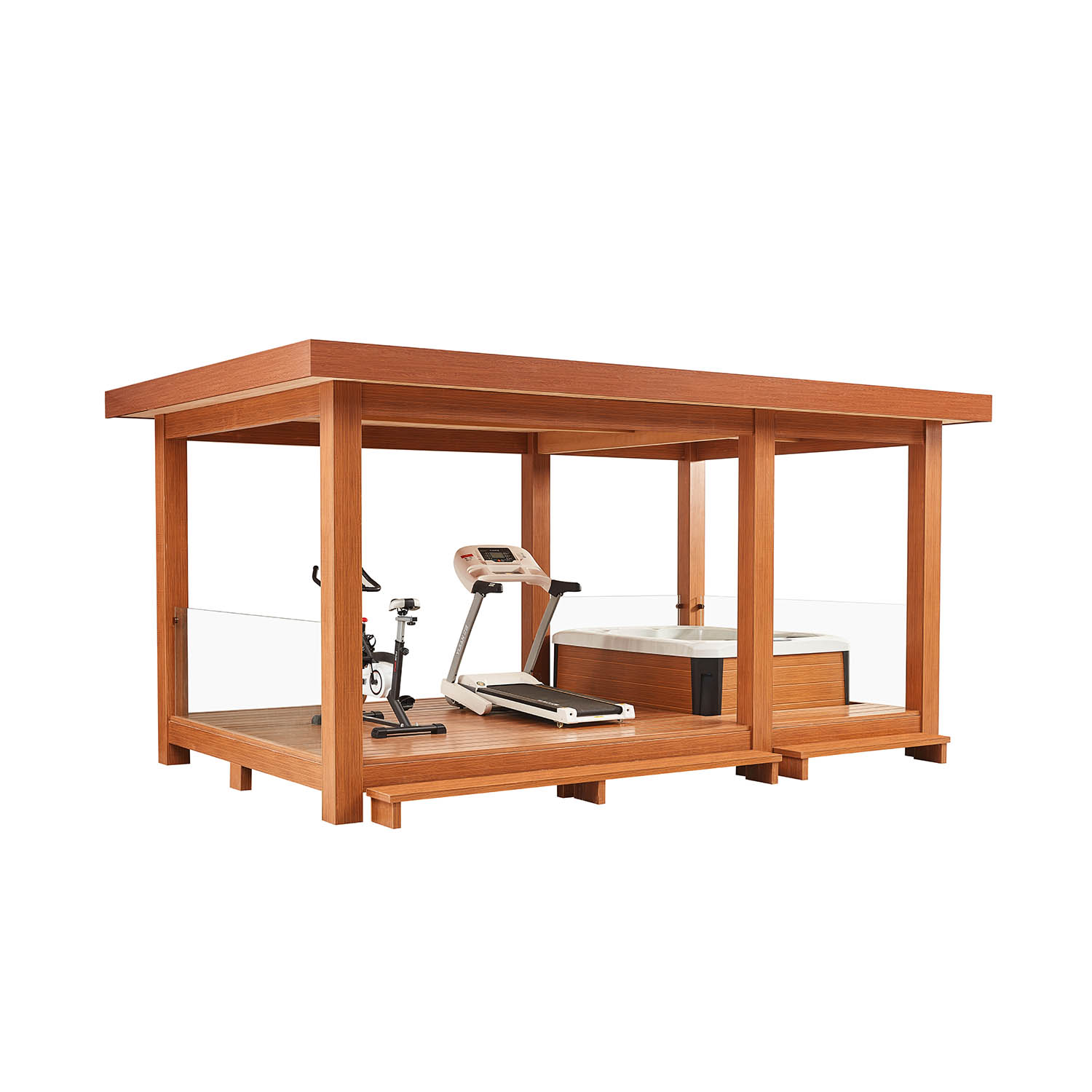 wooden gazebo with roof for hot tub WS-LT10
