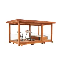 drewniana altanka z zadaszeniem do jacuzzi WS-LT10
