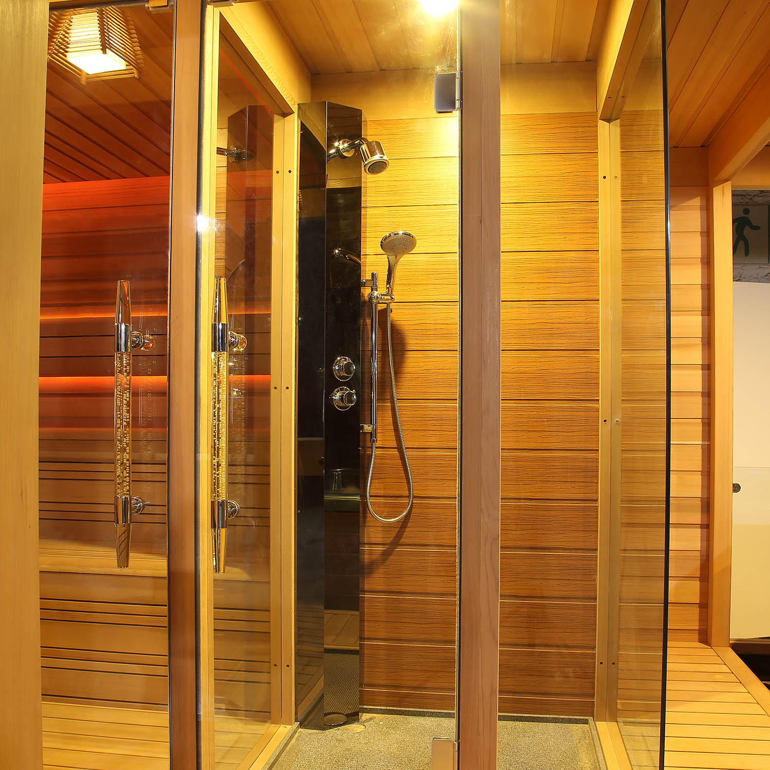 outdoor wooden gazebo sauna shower room WS-LT09