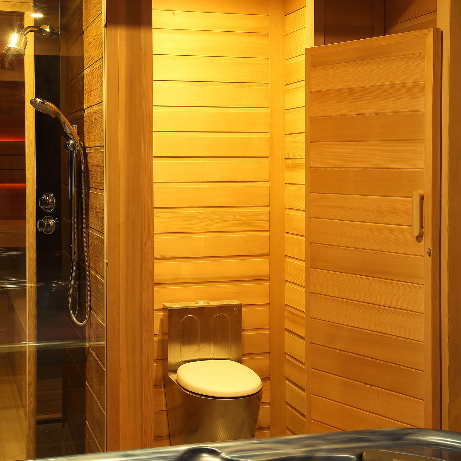 outdoor wooden gazebo sauna shower room WS-LT09