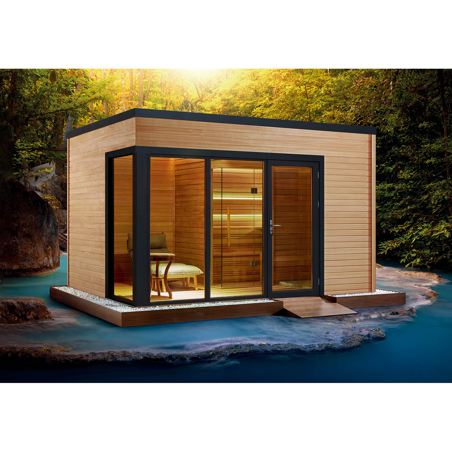 outdoor garden modern sauna shower house WS-LT08