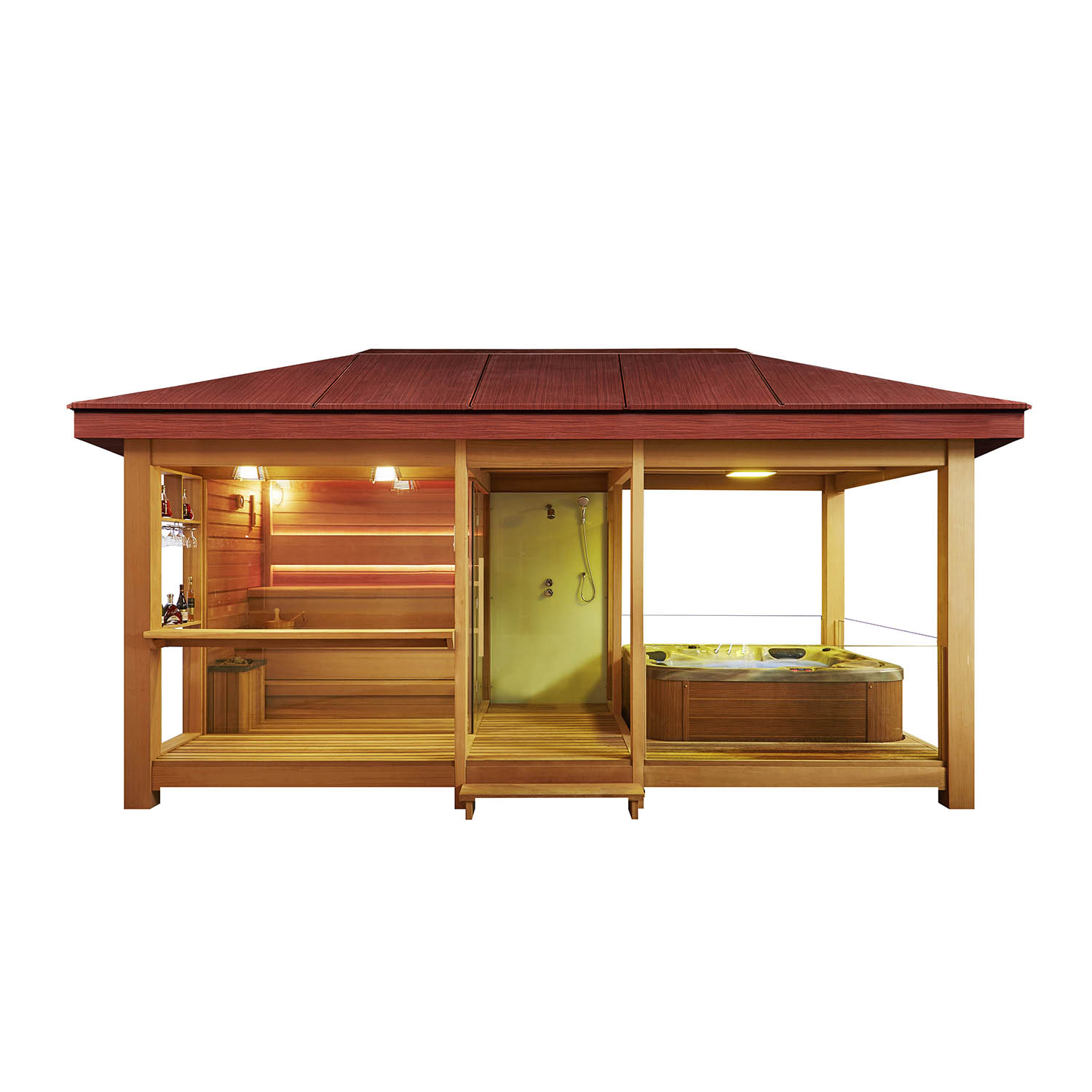 modern outdoor sauna house gazebo bar WS-LT06