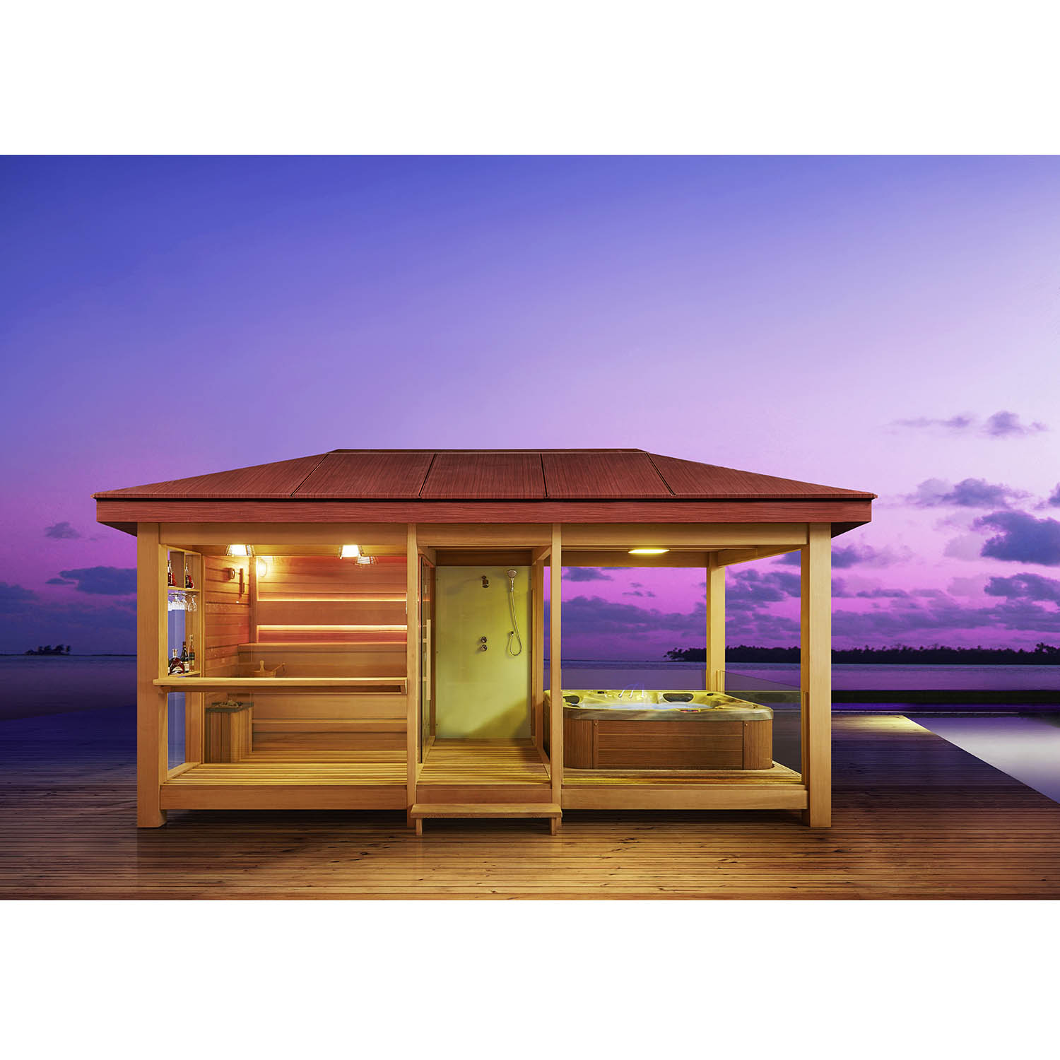 modern outdoor sauna house gazebo bar WS-LT06