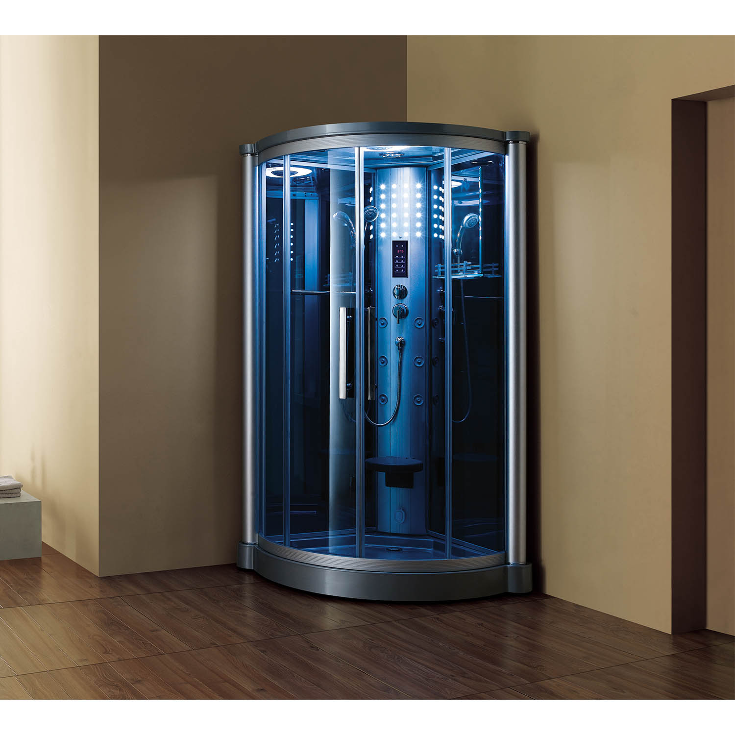 bathroom corner steaming up shower bath WS-801L