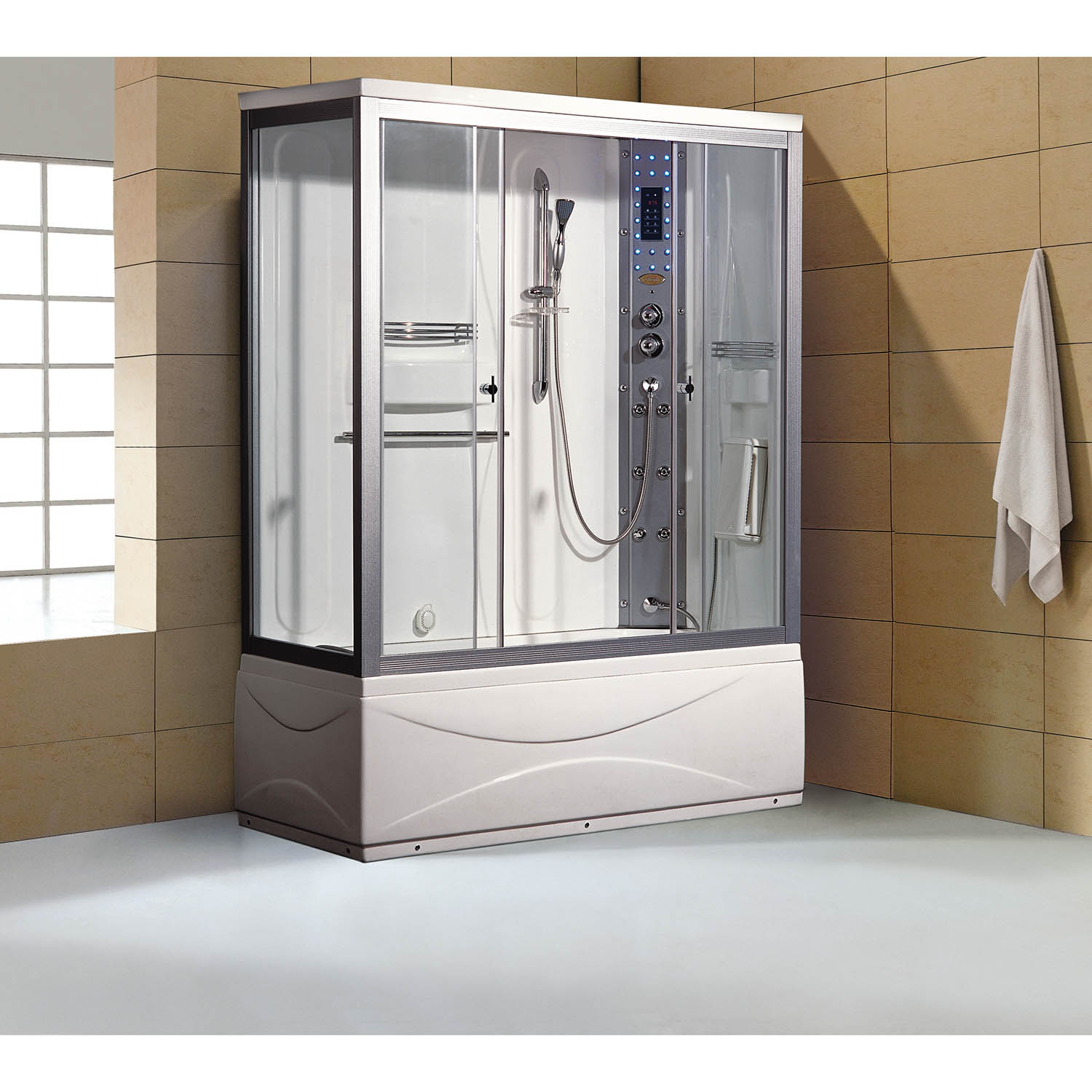 corner steam shower jet tub combo enclosure WS-905