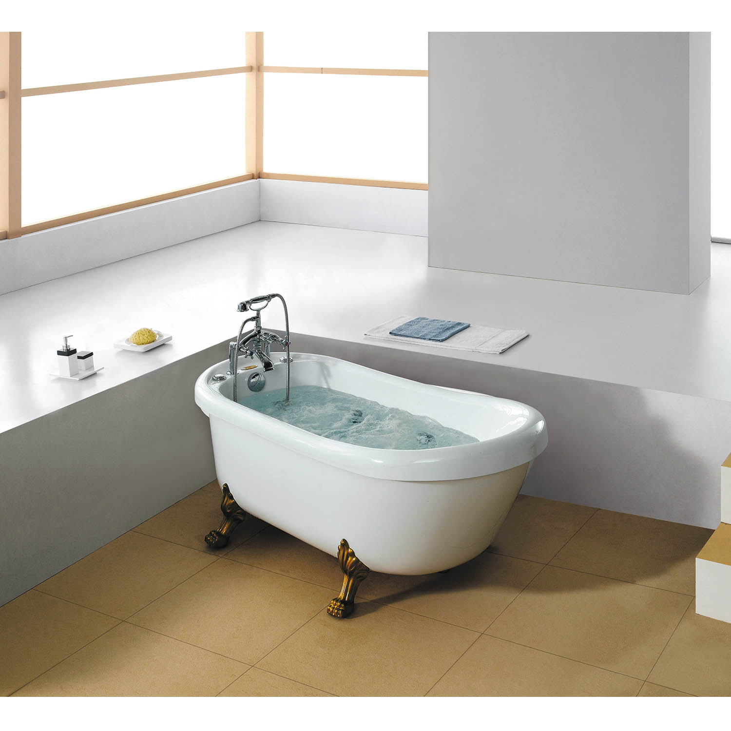 acrylic bubble massage bathtub with shower WS-060B