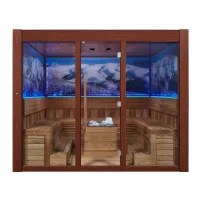 Sauna de luxe en cèdre rouge pour sauna et hiver WS-1906