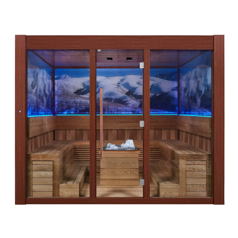 Sauna de luxe en cèdre rouge pour sauna et hiver WS-1906