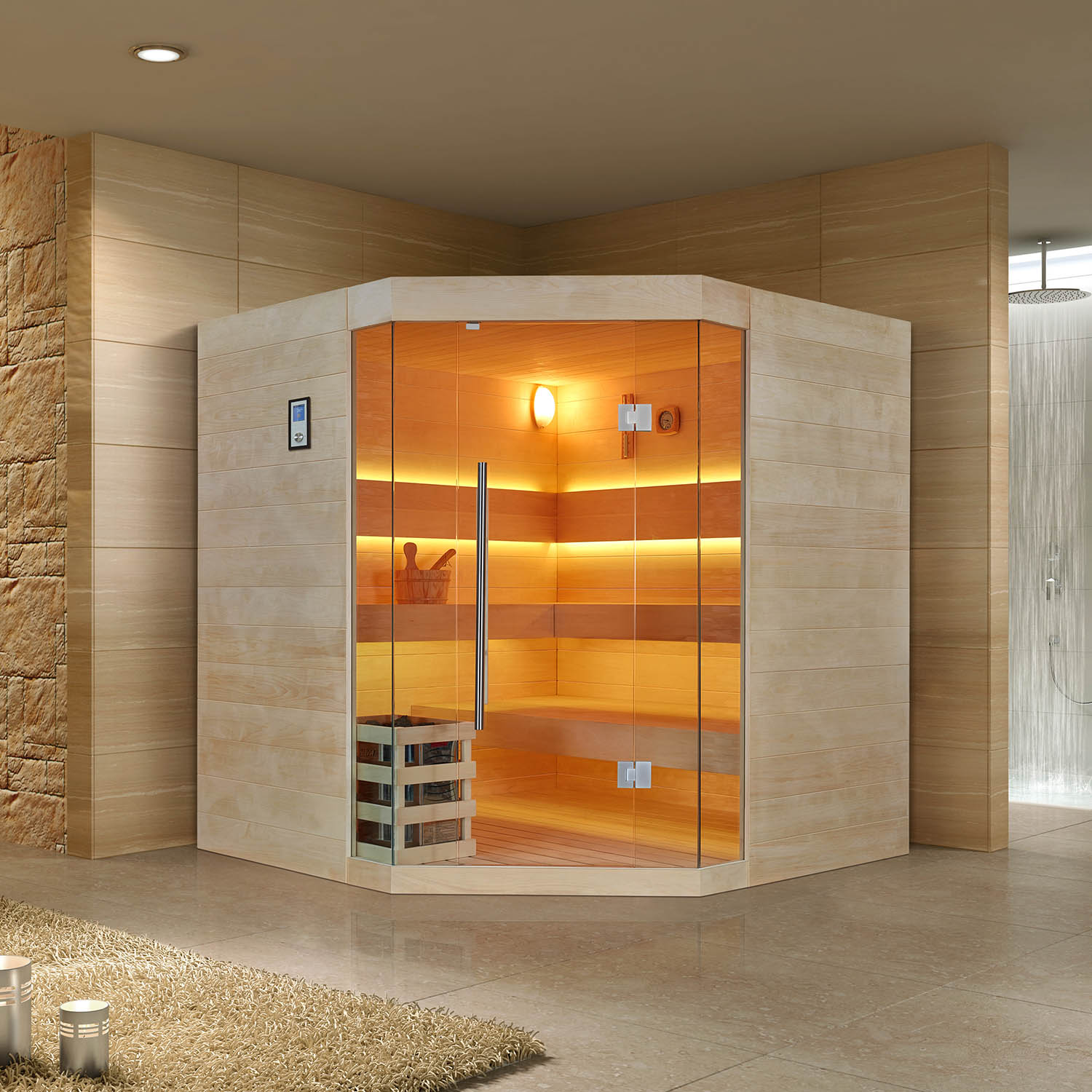 traditional freestanding steam sauna room WS-1902