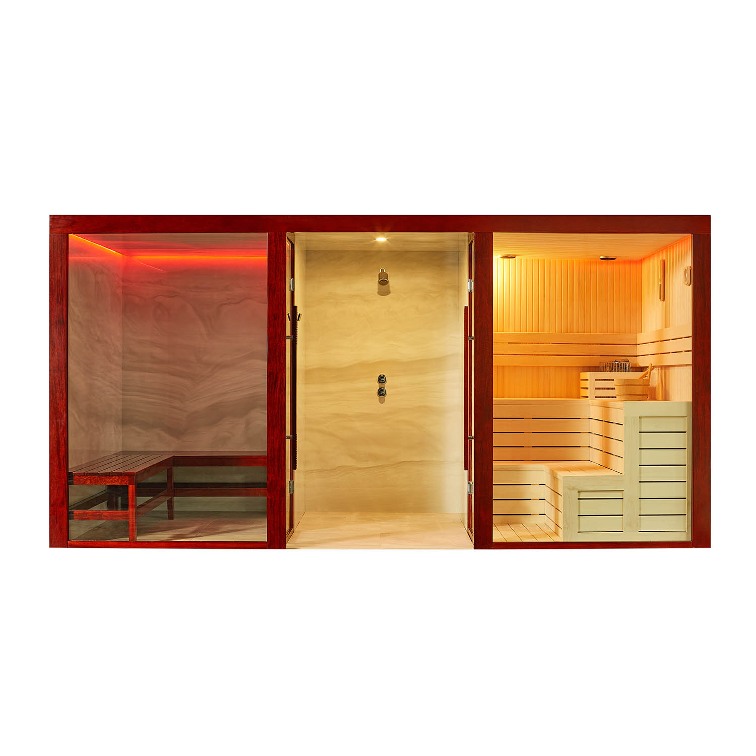 bathroom coed dry sauna and wet steam room WS-1804