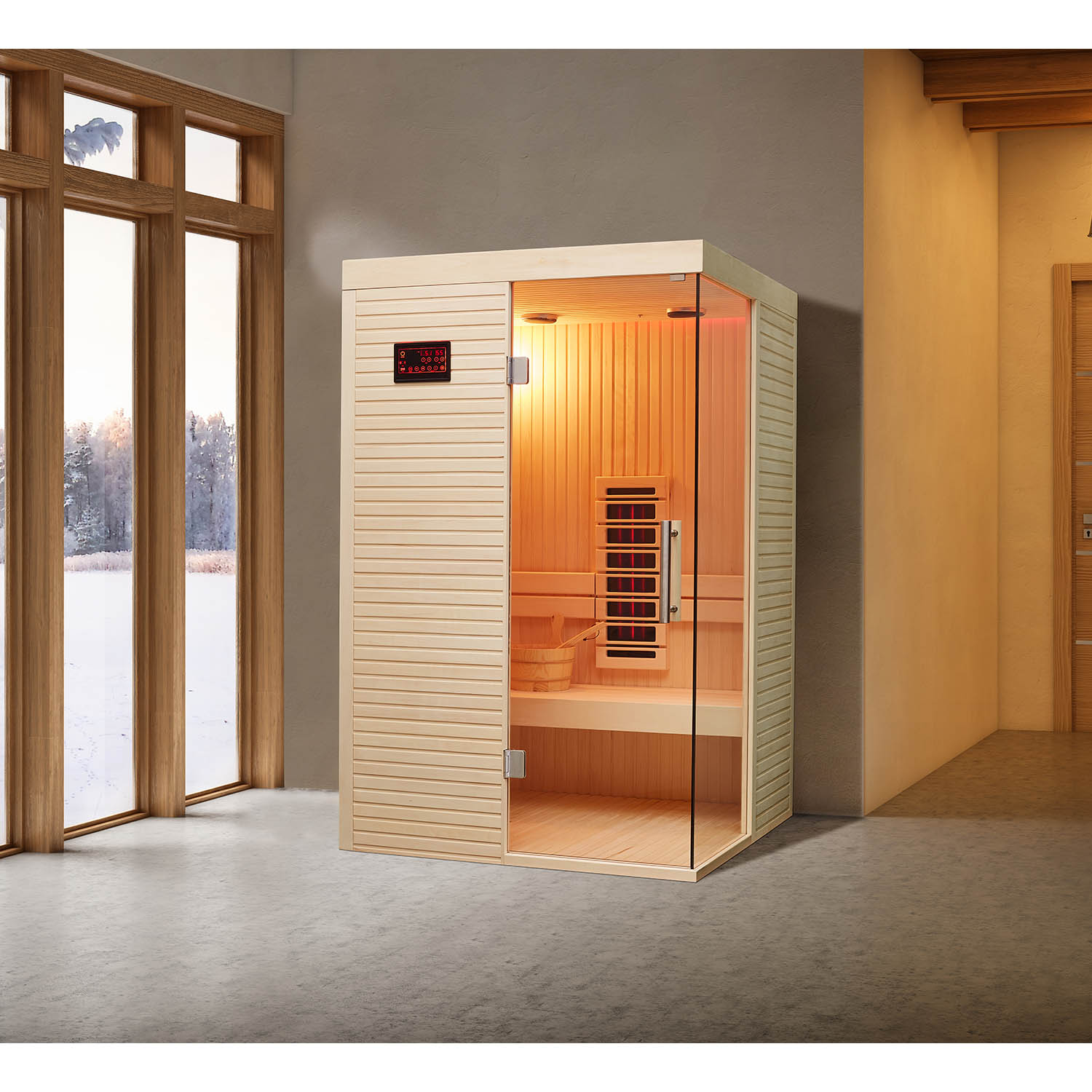 standalone wooden indoor sauna room WS-1806