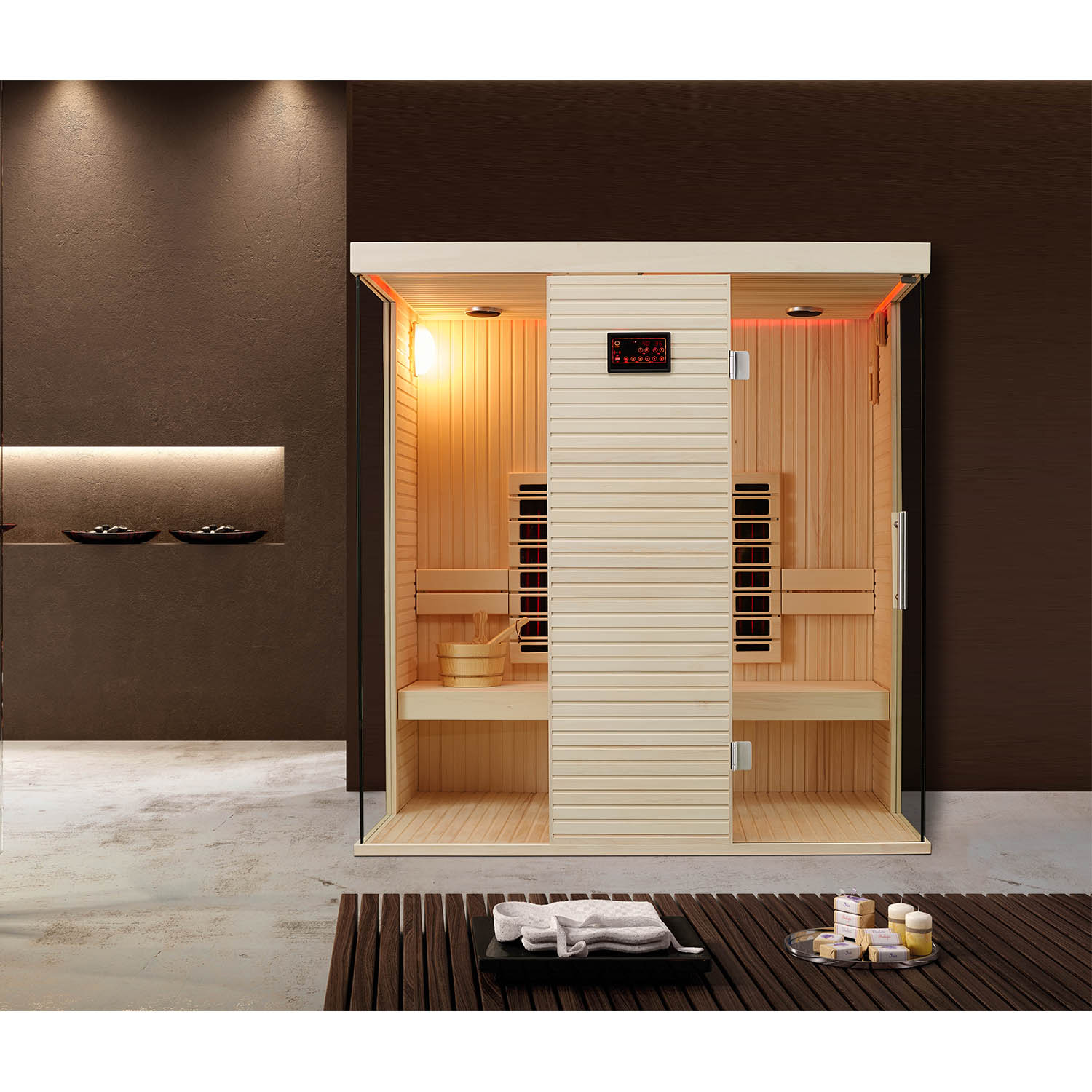 standalone wooden indoor sauna room WS-1806
