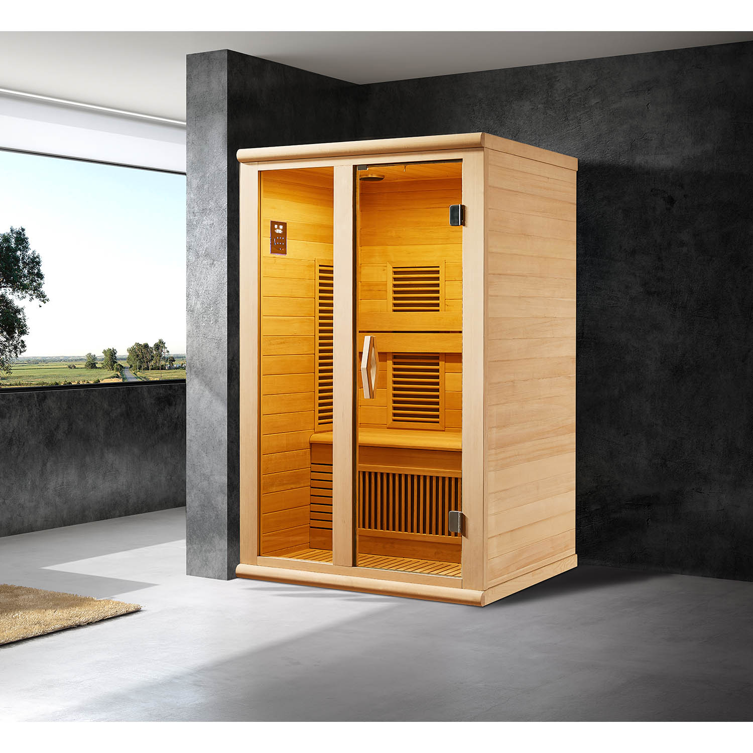 wooden infrared sauna room at home WS-1607SR
