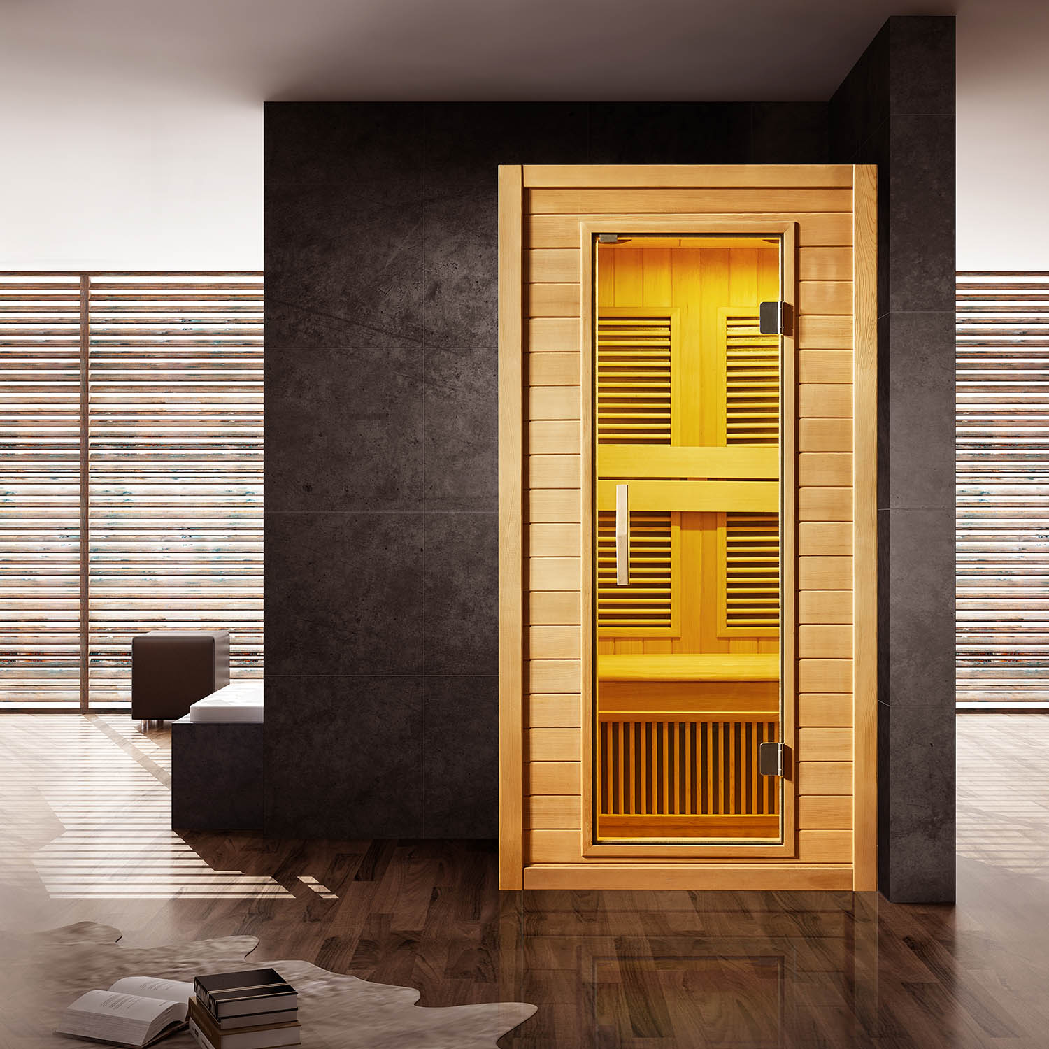 infrared dry sauna room in house WS-1604SR