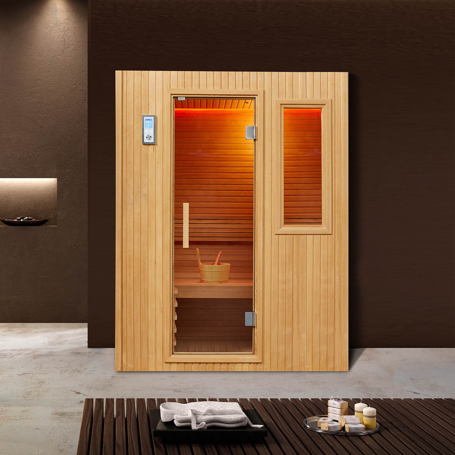 in home traditional wooden sauna room WS-1603SN