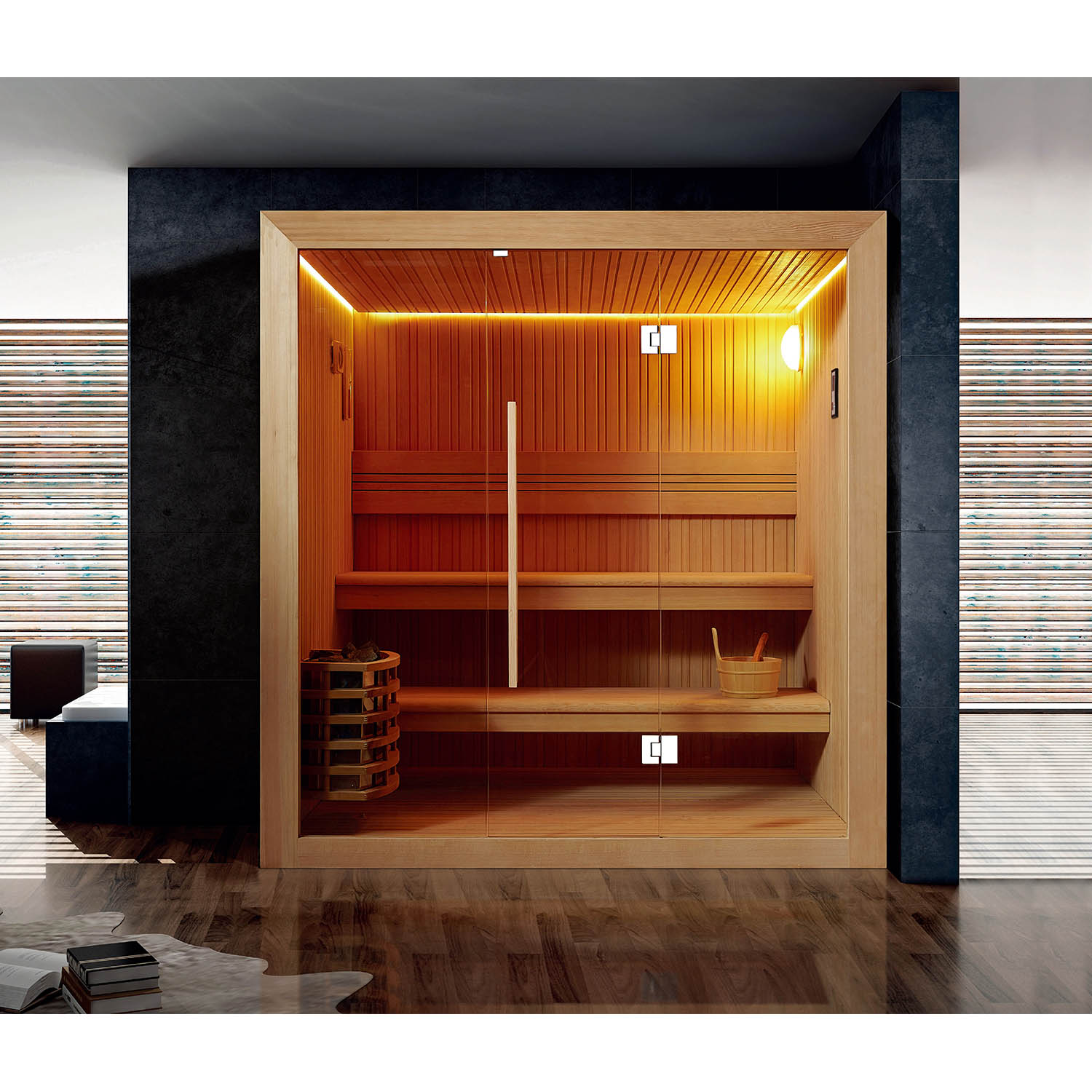 wooden sauna steam bath room WS-1503