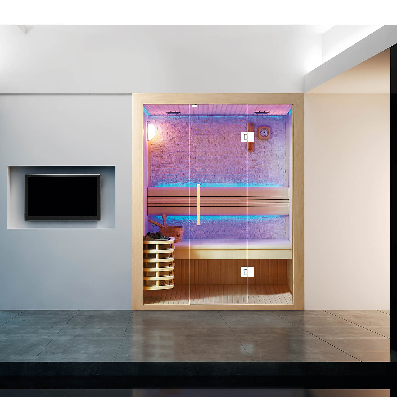 glass sauna room in home WS-1411