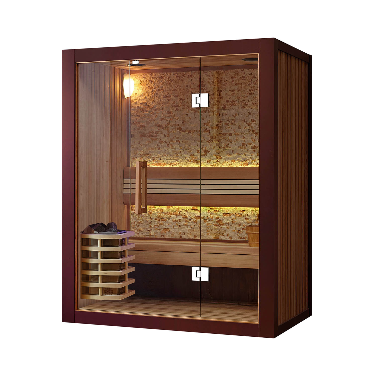wooden glass steam sauna room WS-1407